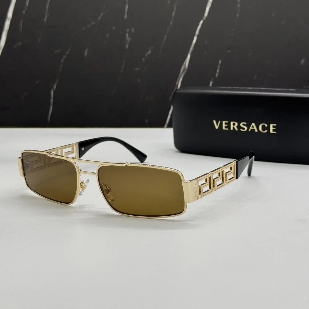 NEW VERSACE VE2257 1002/73 SUNGLASSES MOD 2257 GOLD UNISEX EYEWEAR VE2257 100273